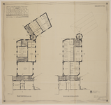 217216 Plattegronden van de 1e en 2e verdieping van de uitbreiding van het Stads Ambachtskinderhuis (Agnietenstraat ...